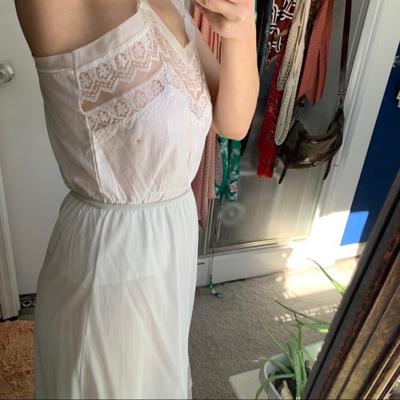 1930s 40s Vintage Lace Cotton Slip Camisole Top S - Picture 10 of 11